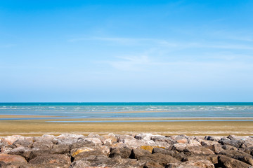 sea sand and blue sky background
