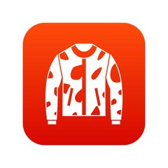Camouflage jacket icon digital red