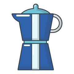 Kettle press icon, cartoon style
