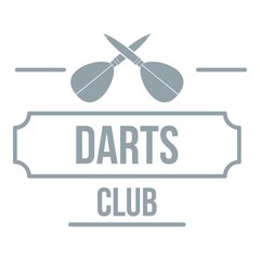 Darts logo, simple gray style