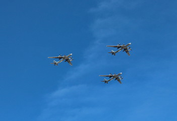  air parade on the red square