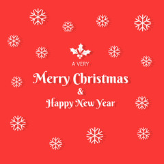 Merry Christmas flat design Christmas card