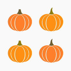 Set of autumn pumpkin icons