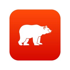 Bear icon digital red