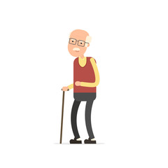 Old man with cane