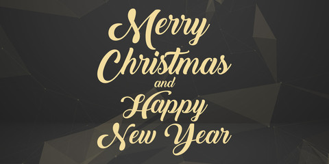 Merry Christmas and Happy New Year Lettering Design