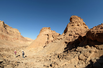 Fototapeta premium Scenic hike in Timna National park.