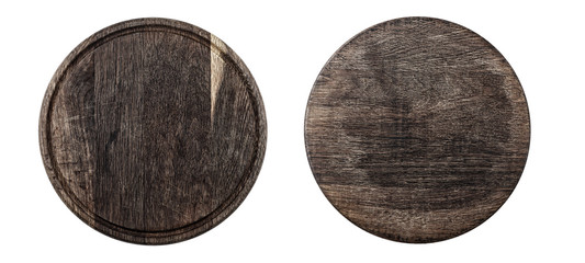 two round boards isolated