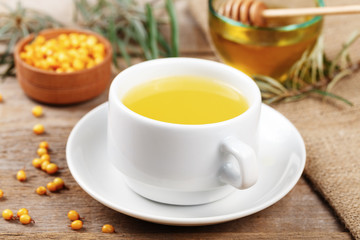 sea-buckthorn tea in a cup