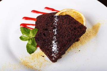 piece of chocolate pie