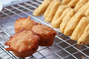 Tofu fried at street food