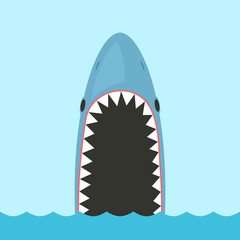 Shark with open mouth