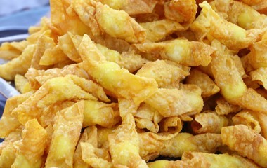 Sausage fried at street food