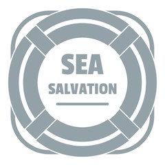 Sea salvation logo, simple gray style