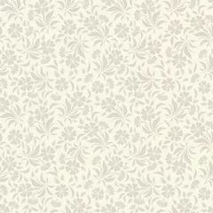 Papier peint Beige Motif floral beige sans soudure de vecteur.