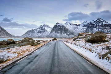 Acrylic prints Scandinavia Road in Norway