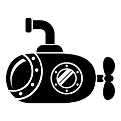 Bathyscaphe icon, simple style