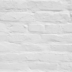 White brick background. Brick wall texture and background