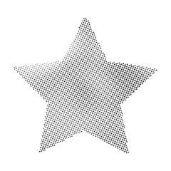 Mosaic Icon Isolated on a White Background - Star. Star abstract dots vector background
