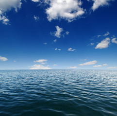 Blue sea water surface