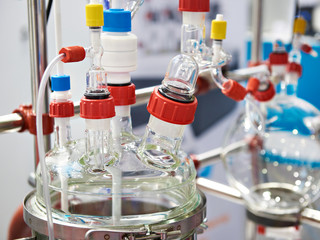 Upper part of laboratory reactor