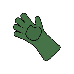 colorful garden glove over white background  vector illustration