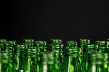 Green beer bottles