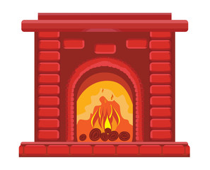 Векторное изображение камин