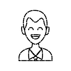 Businessman smiling cartoon icon vector illustration graphic design