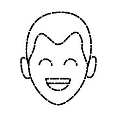 Man smiling cartoon icon vector illustration graphic design
