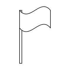 flag icon over white background vector illustration