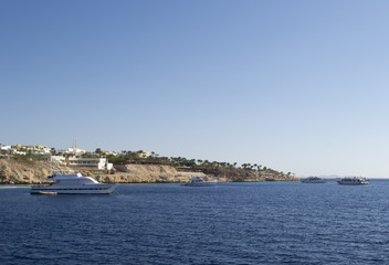 Fototapeta premium boats in the bay of Sharm El Sheikh