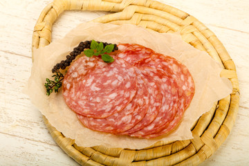 Sliced salami