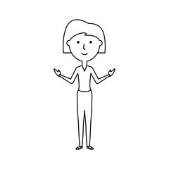 cartoon teacher woman icon over white background vector illustration