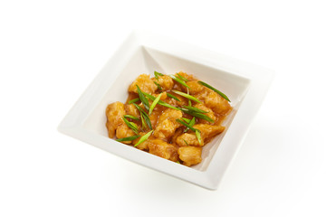 Menu of restaurant on white
