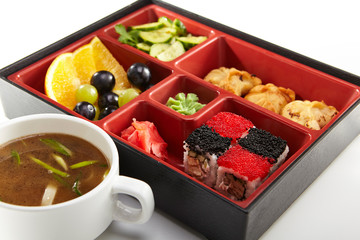 Menu of restaurant on white