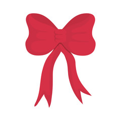 decorative bow icon over white background vector illustration