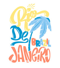 Shirt print Rio de Janeiro vector illustration