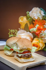 homemade  cheese burgers