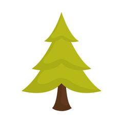 christmas tree icon over white background vector illustration