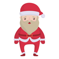 cartoon santa claus icon over white background vector illustration