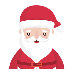 cartoon santa claus icon over white background vector illustration