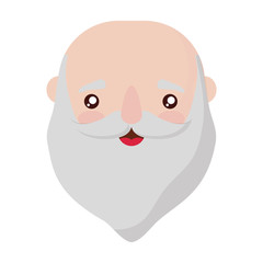 cartoon man face icon over white background vector illustration