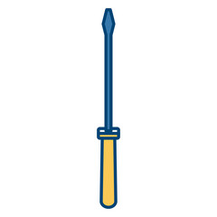 Screwdriver construction tool icon vector illustration graphic design