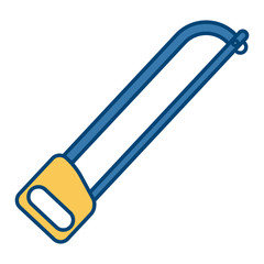 Hacksaw construction tool icon vector illustration graphic design