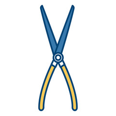 Gardening scissors tool icon vector illustration graphic design