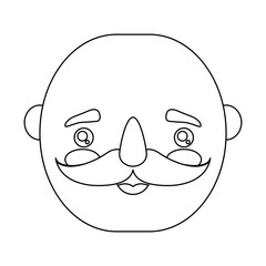 Obraz premium cartoon man face icon over white background vector illustration