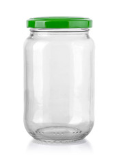 Glass jar isolated