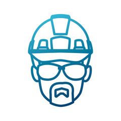 Construction worker cartoon icon vector illustration graphic design