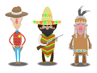 The legend Western Cowboy cartoon character